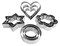 12 Pieces Metal Cookie Cutters Set - Star Cookie Cutter Round Biscuit Cutter Heart Small Star Cookie Cutters Mini Flower Molds Cutter for Baking (12 Round Heart Flower Star Cookie Cutters)